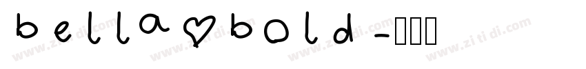 bella bold字体转换